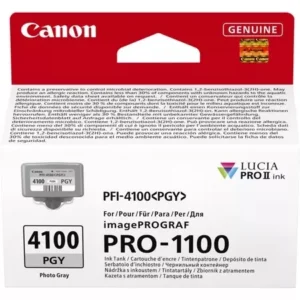 Cartus Inkjet Canon PFI-4100PGY Photo Grey Cartus Inkjet Canon PFI-4100PGY Photo Grey
