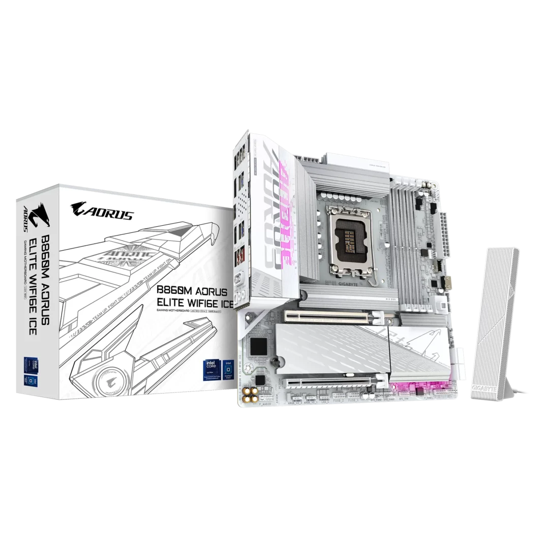 Placa de baza Gigabyte B860M AORUS ELITE WIFI6E ICE  Socket 1851