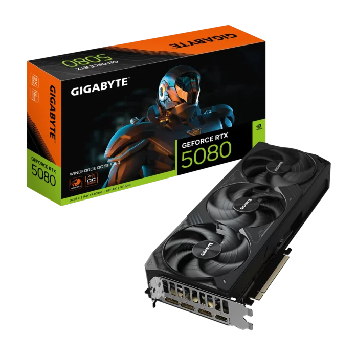 Placa Video Gigabyte GeForce RTX 5080 WINDFORCE OC SFF 16G GDDR7 16GB 256 biti Placa Video Gigabyte GeForce RTX 5080 WINDFORCE OC SFF 16G GDDR7 16GB 256 biti