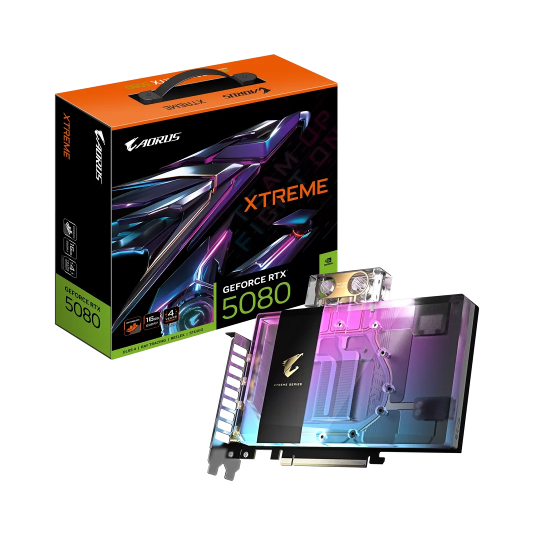Placa Video Gigabyte AORUS GeForce RTX 5080 XTREME WATERFORCE WB 16G 16GB GDDR7 256 biti Placa Video Gigabyte AORUS GeForce RTX 5080 XTREME WATERFORCE WB 16G 16GB GDDR7 256 biti