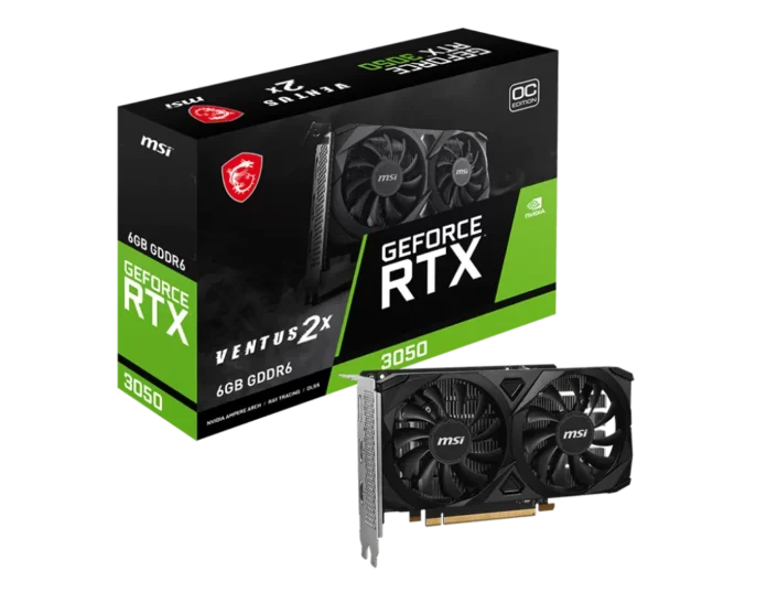 Placa Video MSI GeForce RTX 3050 VENTUS 2X E 6G OC 6GB GDDR6 96 biti Placa Video MSI GeForce RTX 3050 VENTUS 2X E 6G OC 6GB GDDR6 96 biti