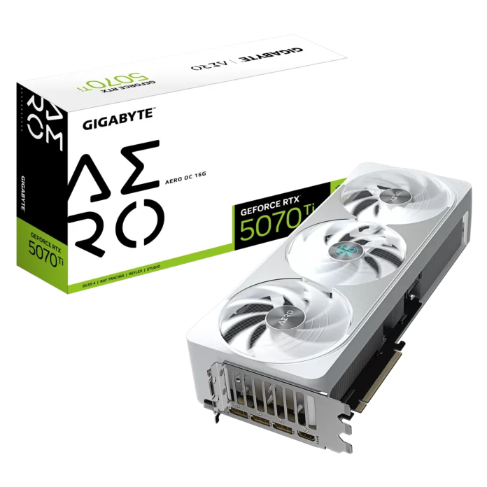 Placa Video Gigabyte GeForce RTX 5070 Ti AERO OC 16G 16GB GDDR7 256 biti Placa Video Gigabyte GeForce RTX 5070 Ti AERO OC 16G 16GB GDDR7 256 biti