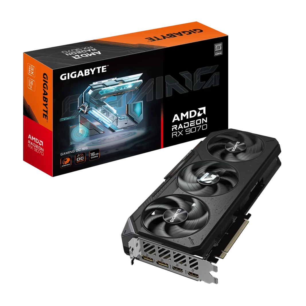 Placa Video Gigabyte Radeon RX 9070 GAMING OC 16G  16GB GDDR6  256 biti