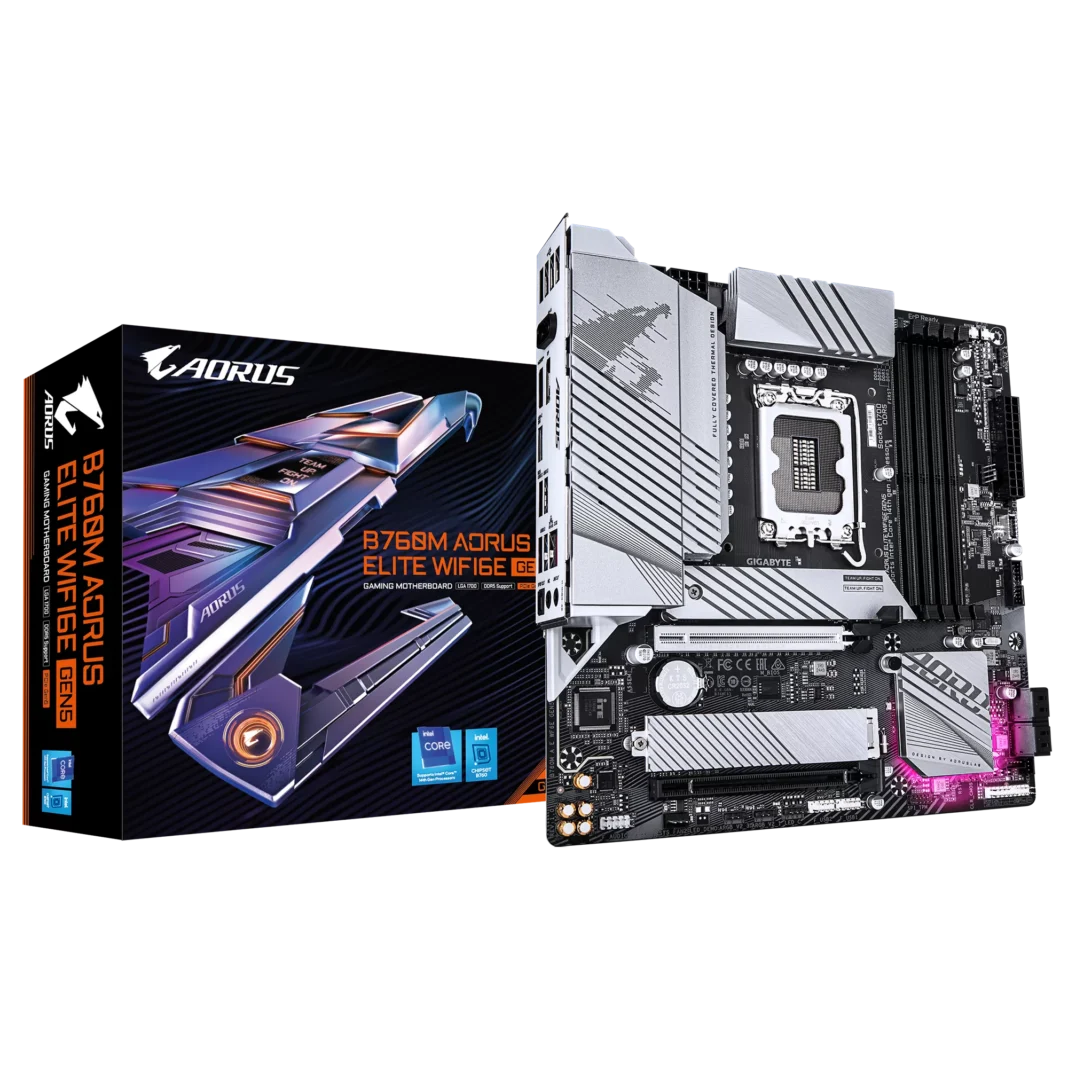 Placa de baza Gigabyte B760M AORUS ELITE WIFI6E GEN5 Socket 1700 Placa de baza Gigabyte B760M AORUS ELITE WIFI6E GEN5 Socket 1700