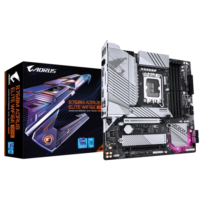 Placa de baza Gigabyte B760M AORUS ELITE WIFI6E GEN5 Socket 1700 Placa de baza Gigabyte B760M AORUS ELITE WIFI6E GEN5 Socket 1700
