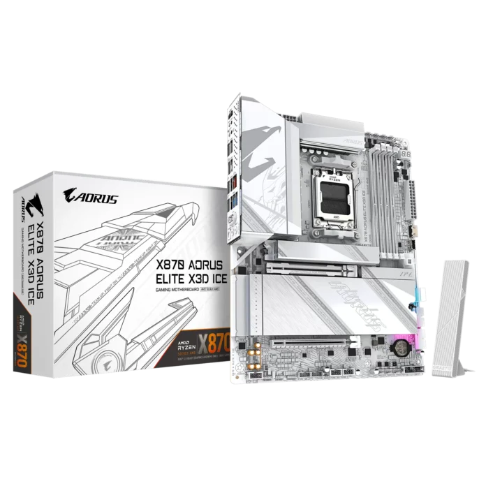 Placa de baza Gigabyte X870 AORUS ELITE X3D ICE Socket AM5 Placa de baza Gigabyte X870 AORUS ELITE X3D ICE Socket AM5