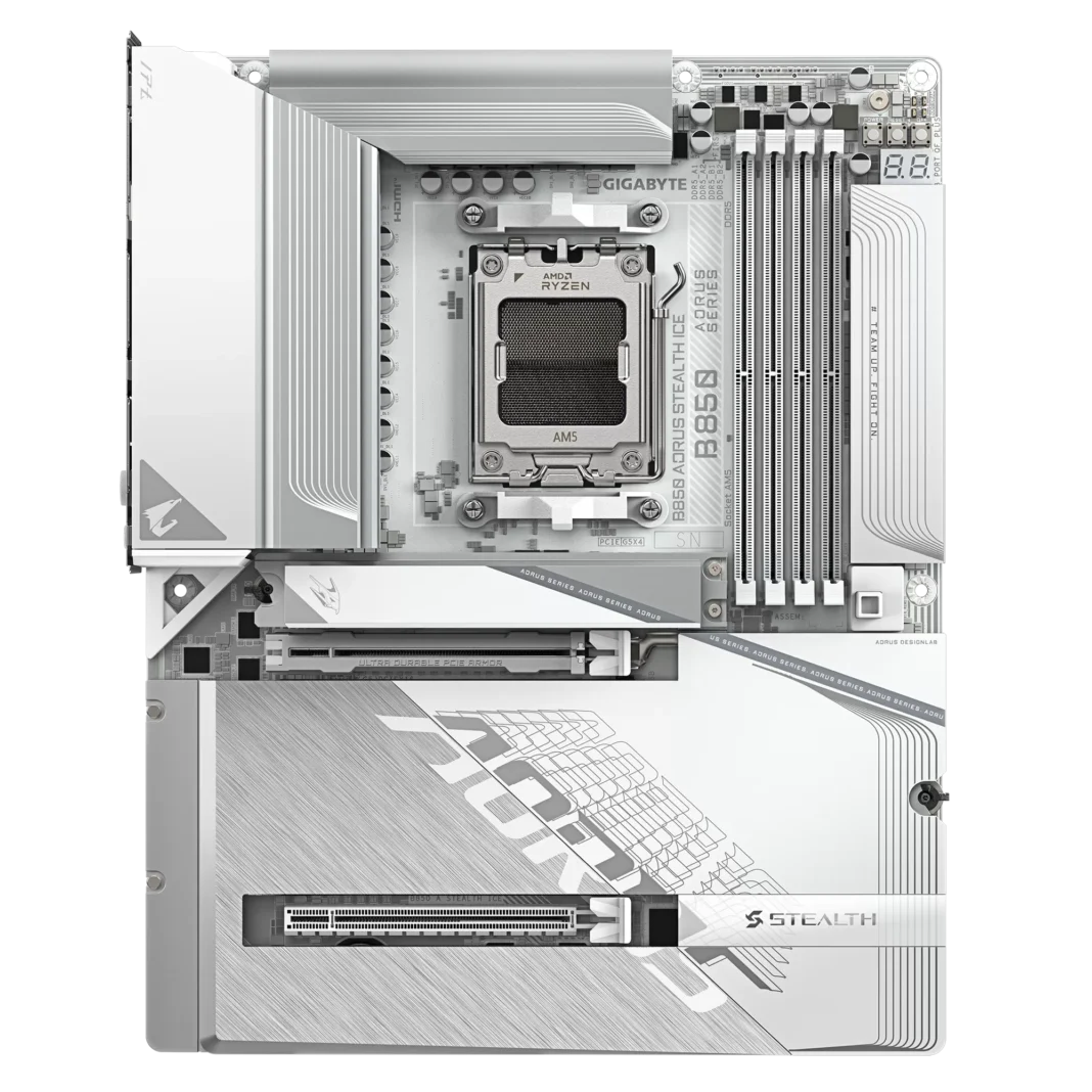 Placa de baza Gigabyte B850 AORUS STEALTH ICE Socket AM5 Placa de baza Gigabyte B850 AORUS STEALTH ICE Socket AM5