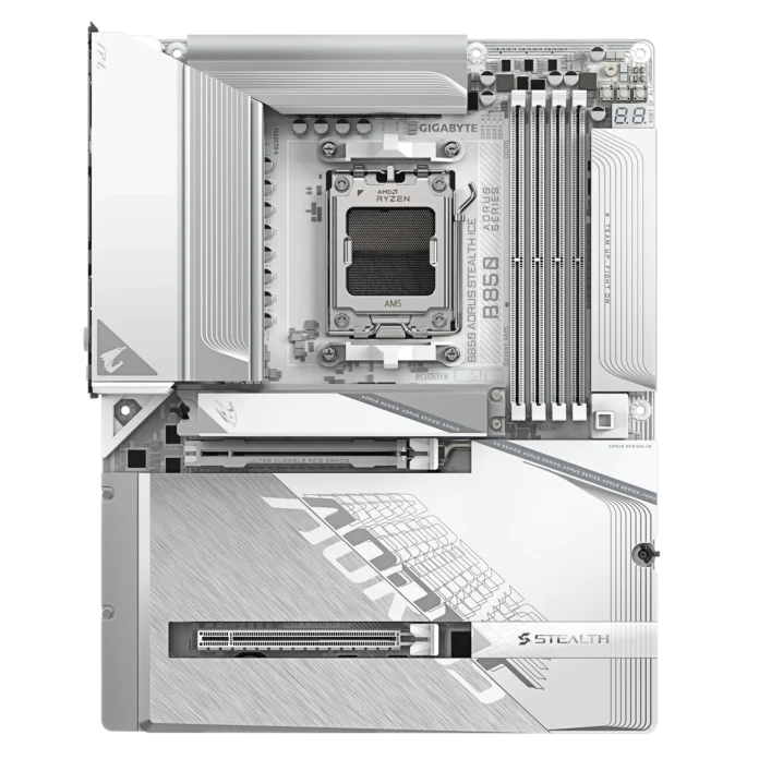Placa de baza Gigabyte B850 AORUS STEALTH ICE Socket AM5 Placa de baza Gigabyte B850 AORUS STEALTH ICE Socket AM5