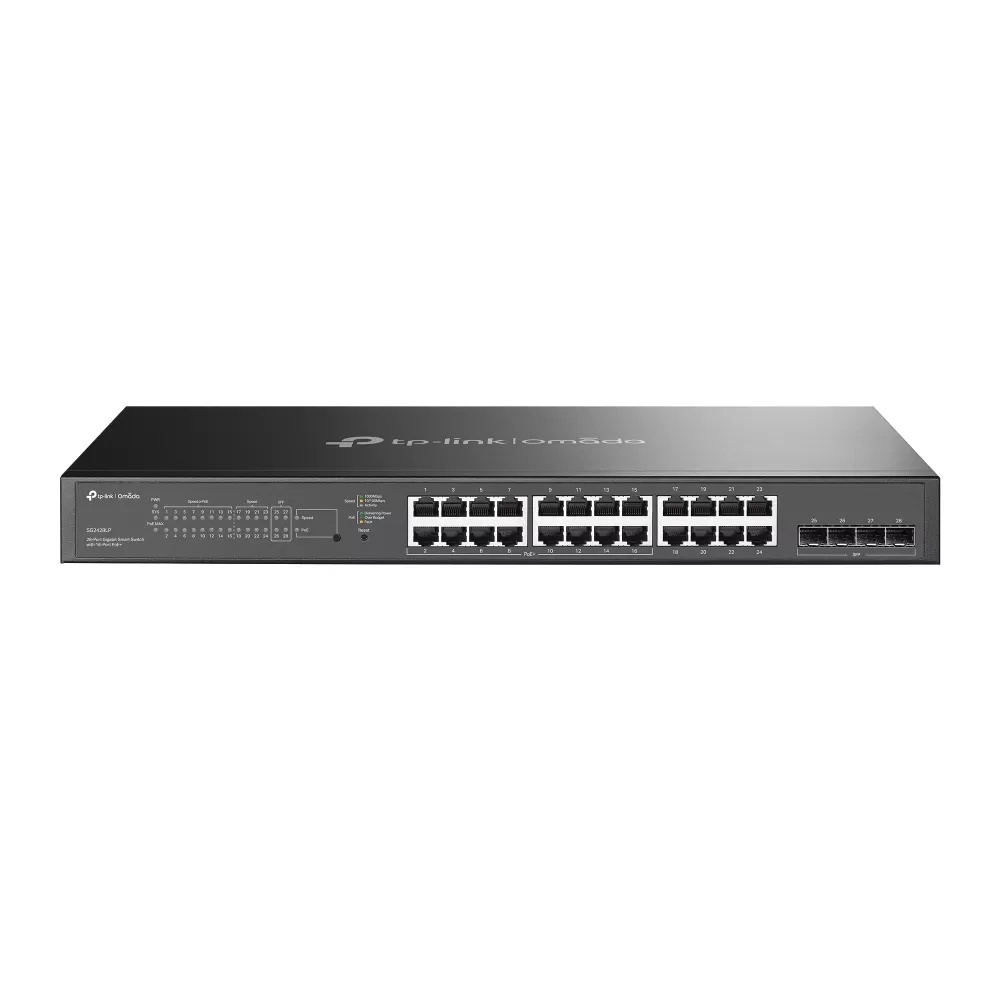Switch TP-Link Omada SG2428LP cu management cu PoE 24x1000Mbps (16xPoE) + 4xSFP Switch TP-Link Omada SG2428LP cu management cu PoE 24x1000Mbps (16xPoE) + 4xSFP