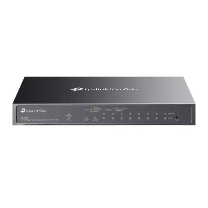 Switch TP-Link Omada ES210GMP cu management cu PoE 9x1000Mbps (8xPoE+) + 1xSFP Switch TP-Link Omada ES210GMP cu management cu PoE 9x1000Mbps (8xPoE+) + 1xSFP