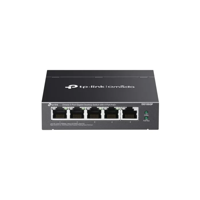 Switch TP-Link Omada DS105GP  fara management  cu PoE  5x1000Mbps (4xPoE+)