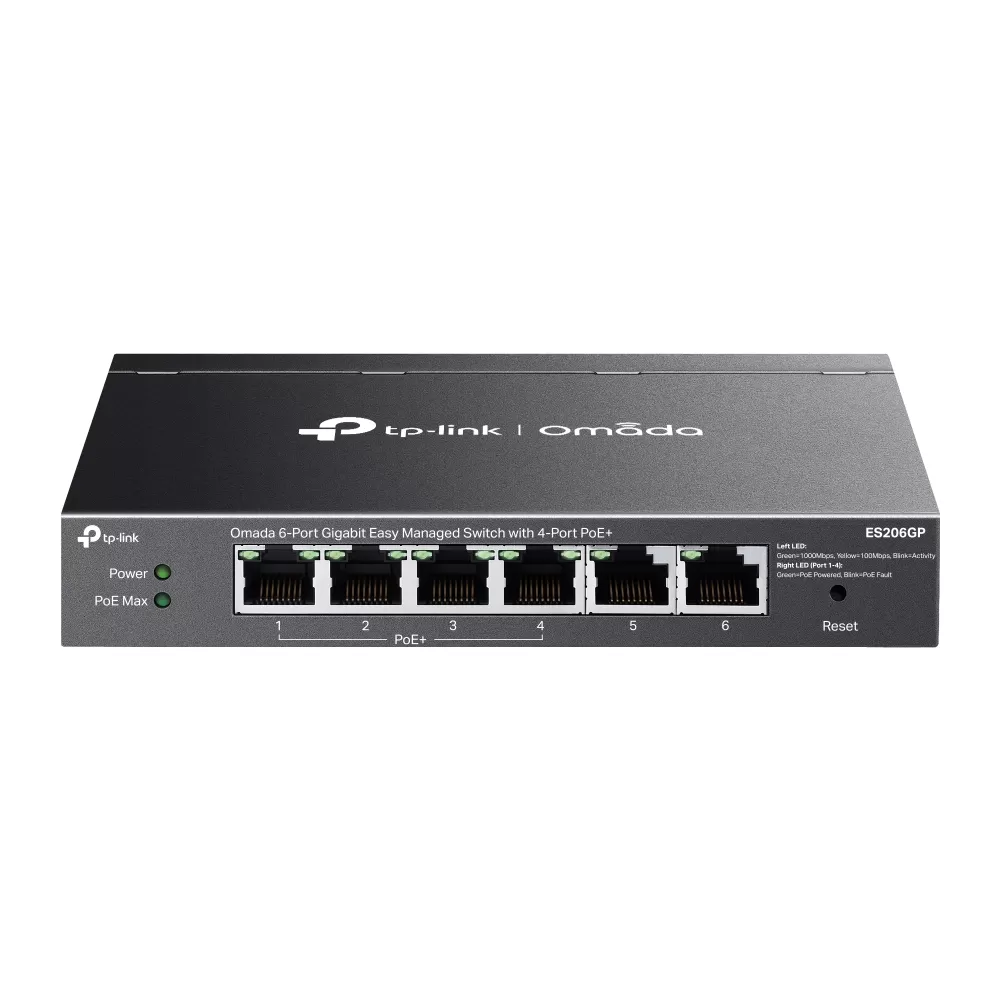 Switch TP-Link Omada ES206GP cu management cu PoE 6x1000Mbps (4xPoE+) Switch TP-Link Omada ES206GP cu management cu PoE 6x1000Mbps (4xPoE+)