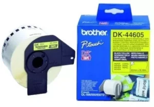 Bandă continuă de hârtie Brother DK44605 62 mm x 30 48 m negru/galben Bandă continuă de hârtie Brother DK44605 62 mm x 30 48 m negru/galben