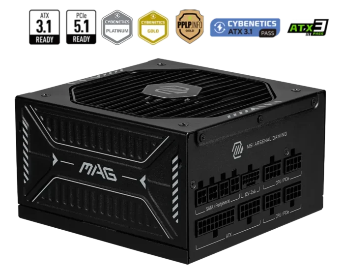 Sursa PC MSI MAG A850GLS PCIE5 850W Modulara Sursa PC MSI MAG A850GLS PCIE5 850W Modulara