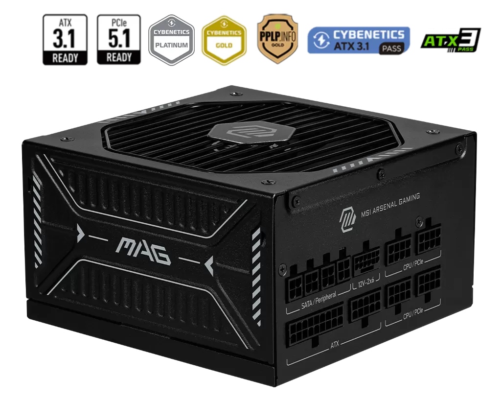 Sursa PC MSI MAG A850GLS PCIE5 850W Modulara Sursa PC MSI MAG A850GLS PCIE5 850W Modulara