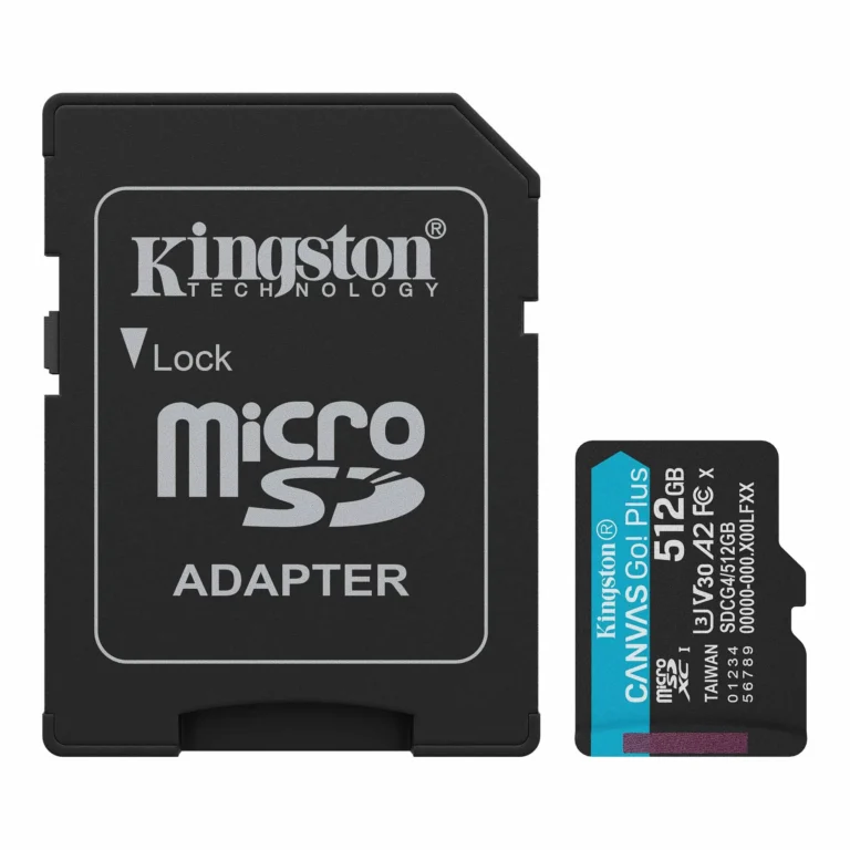 Card de memorie Kingston Canvas Go Plus  512GB  Micro SDXC  UHS-I  U3  V30  A2 + Adaptor SD