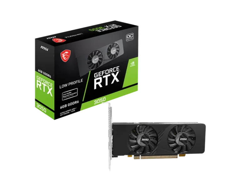 Placa Video MSI GeForce RTX 3050 LP E 6G OC  6GB GDDR6  96 biti