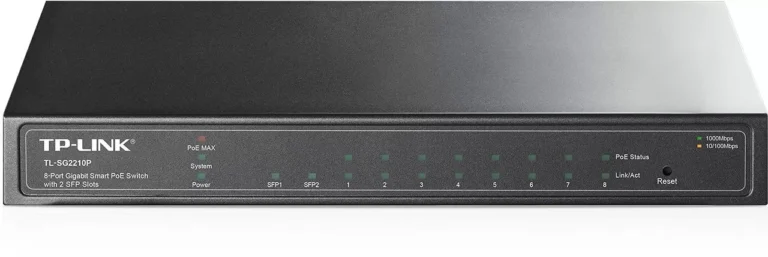 Switch Tp-Link TL-SG2210P  cu management  cu PoE  8x1000Mbps-RJ45 (PoE) + 2xSFP