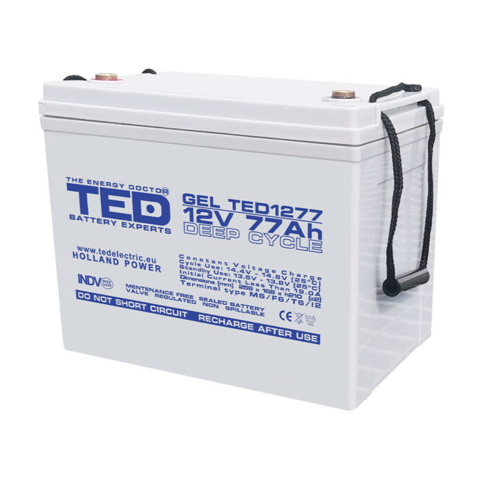 Acumulator AGM GEL TED TED003409, 12 V, 77 A Acumulator AGM GEL TED TED003409, 12 V, 77 A