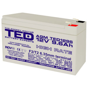Acumulator AGM VRLA TED TED003324, 12 V, 9.6 A Acumulator AGM VRLA TED TED003324, 12 V, 9.6 A