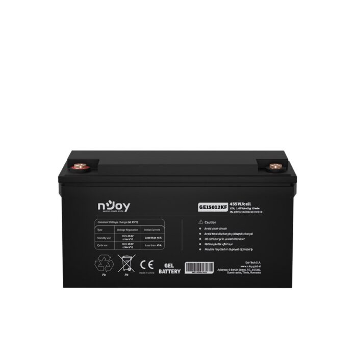 Acumulator GEL Deepcycle nJoy GE15012KF, 12V, 455W / celula, 150 Ah Acumulator GEL Deepcycle nJoy GE15012KF, 12V, 455W / celula, 150 Ah