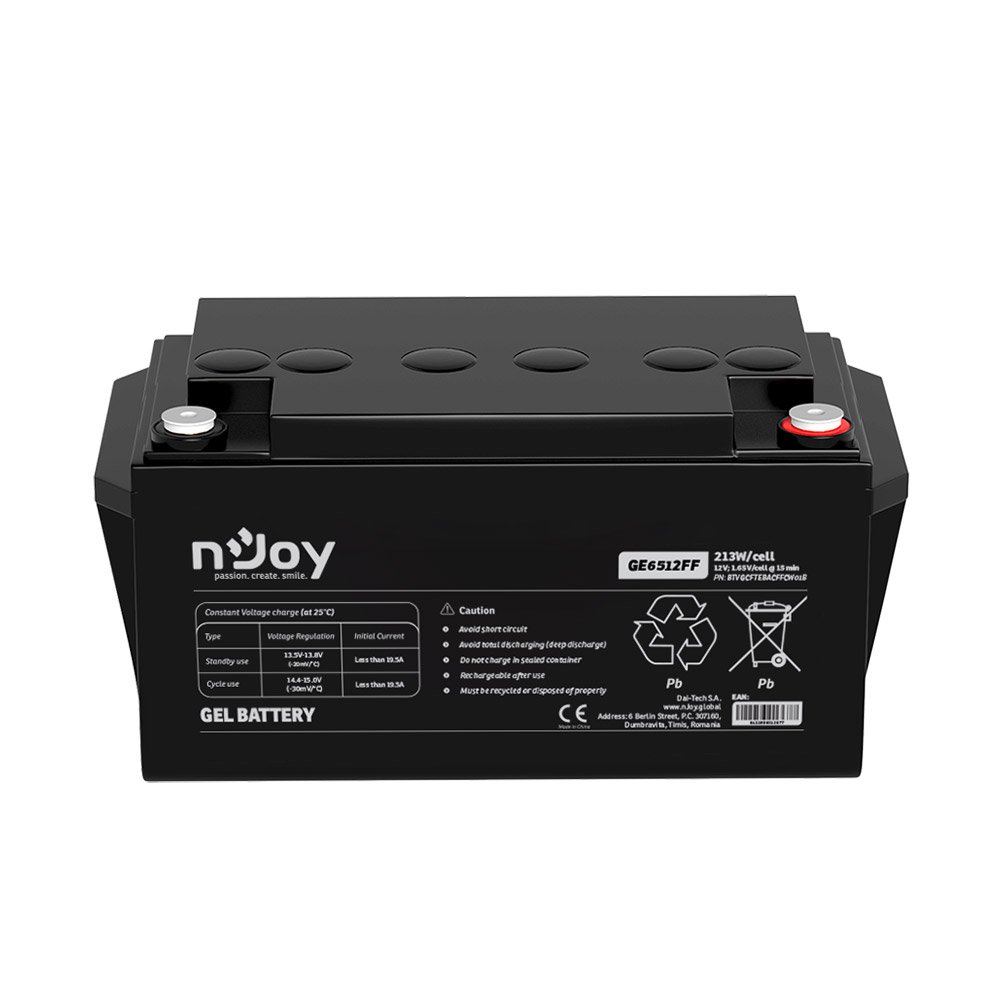 Acumulator GEL Deepcycle nJoy GE6512FF, 12V, 213W / celula, 65Ah Acumulator GEL Deepcycle nJoy GE6512FF, 12V, 213W / celula, 65Ah