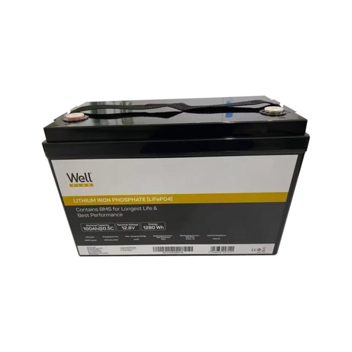 Acumulator LiFePo4 Well BAT-LI-12.8V100AH-WL, 12.8 V, 100 Ah, 2000 cicluri Acumulator LiFePo4 Well BAT-LI-12.8V100AH-WL, 12.8 V, 100 Ah, 2000 cicluri