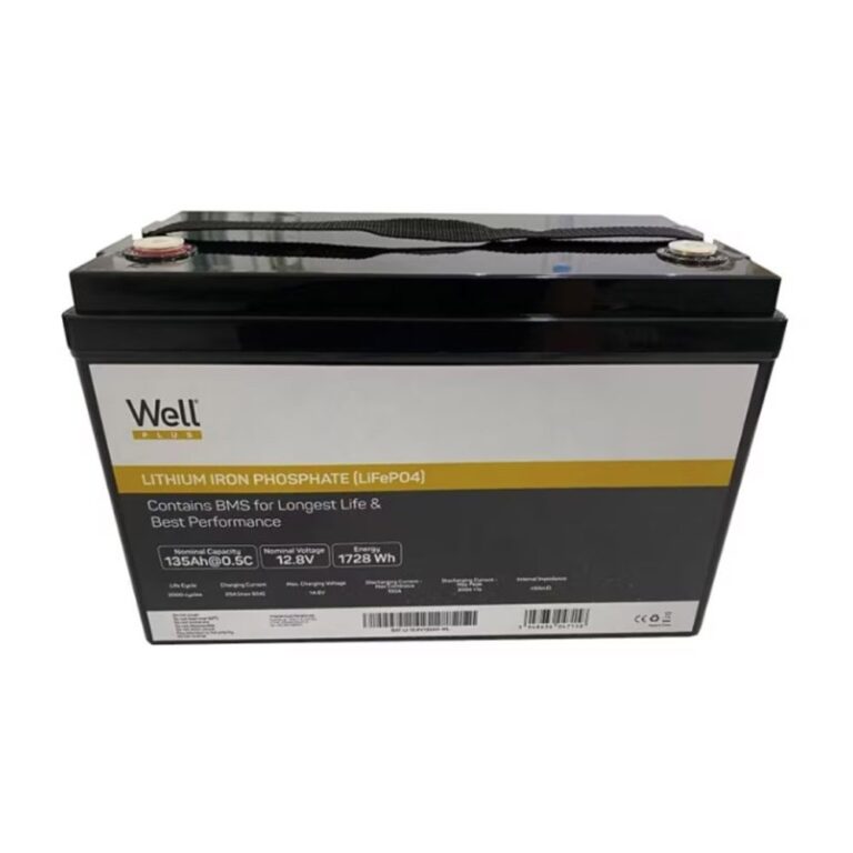 Acumulator LiFePo4 Well BAT-LI-12.8V135AH-WL, 12.8 V, 135 Ah, 2000 cicluri
