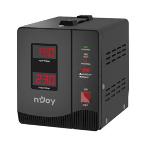 Stabilizator de tensiune cu 2 prize nJoy Alvis 2000 AVRL-20002AL-CS01B, 2000 VA / 1200 W Stabilizator de tensiune cu 2 prize nJoy Alvis 2000 AVRL-20002AL-CS01B, 2000 VA / 1200 W
