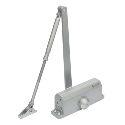 Amortizor hidraulic cu brat pentru usa SA-6033AW-sv, 40-65 Kg, argintiu, aluminiu Amortizor hidraulic cu brat pentru usa SA-6033AW-sv, 40-65 Kg, argintiu, aluminiu