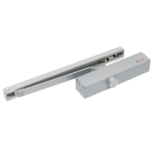 Amortizor hidraulic cu sina pentru usa SA-8033-sv, 60-85 Kg, argintiu, aluminiu Amortizor hidraulic cu sina pentru usa SA-8033-sv, 60-85 Kg, argintiu, aluminiu