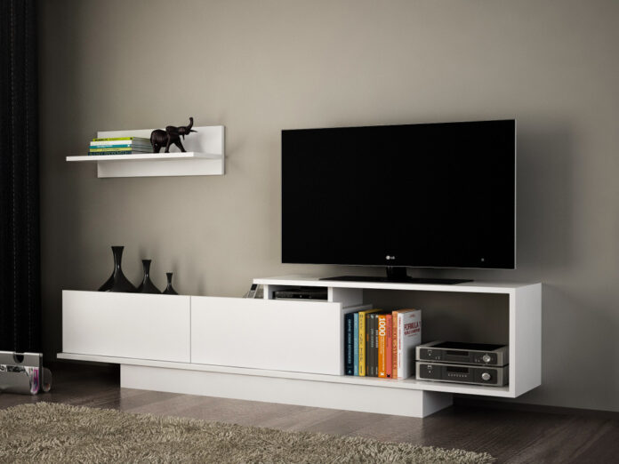Ansamblu Comoda TV Asos Alb Ansamblu Comoda TV Asos Alb
