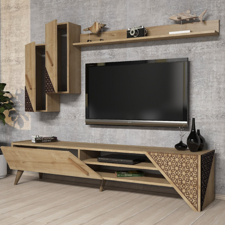 Ansamblu Comoda TV Beril Oak Ansamblu Comoda TV Beril Oak