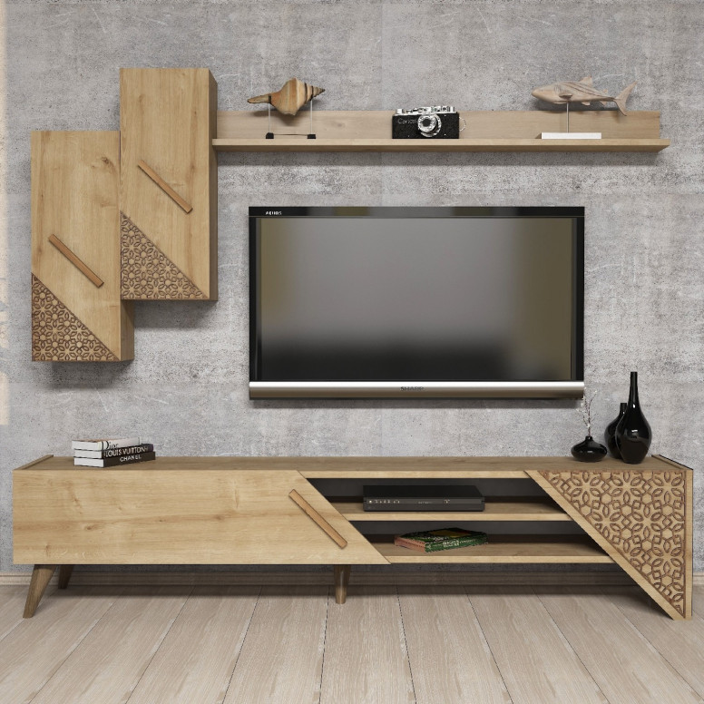 Ansamblu Comoda TV Beril Oak Ansamblu Comoda TV Beril Oak