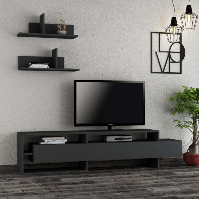 Ansamblu Comoda TV Gara Antracit Ansamblu Comoda TV Gara Antracit