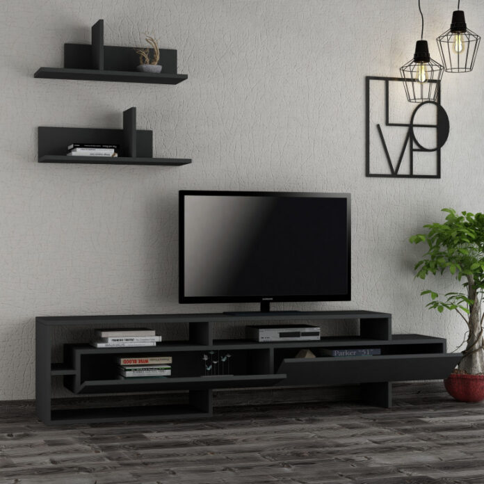 Ansamblu Comoda TV Gara Antracit Ansamblu Comoda TV Gara Antracit