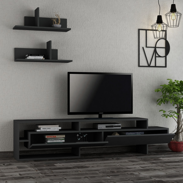 Ansamblu Comoda TV Gara Antracit Ansamblu Comoda TV Gara Antracit