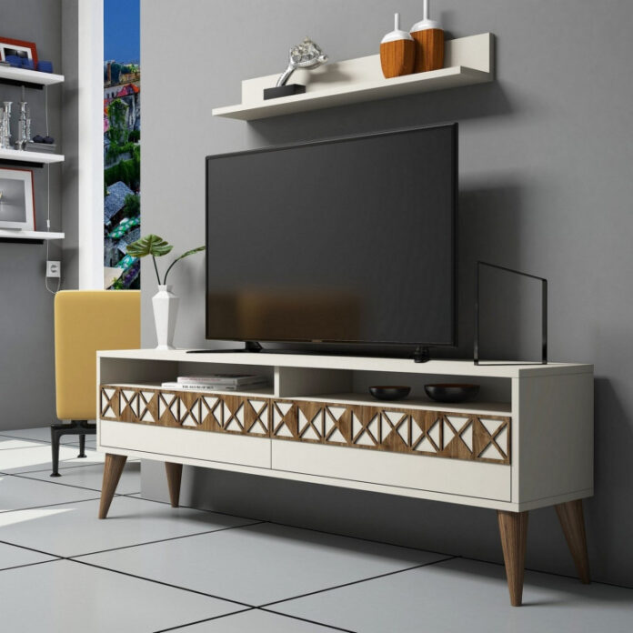 Ansamblu Comoda TV Line Cream Ansamblu Comoda TV Line Cream