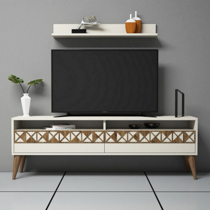 Ansamblu Comoda TV Line Cream Ansamblu Comoda TV Line Cream