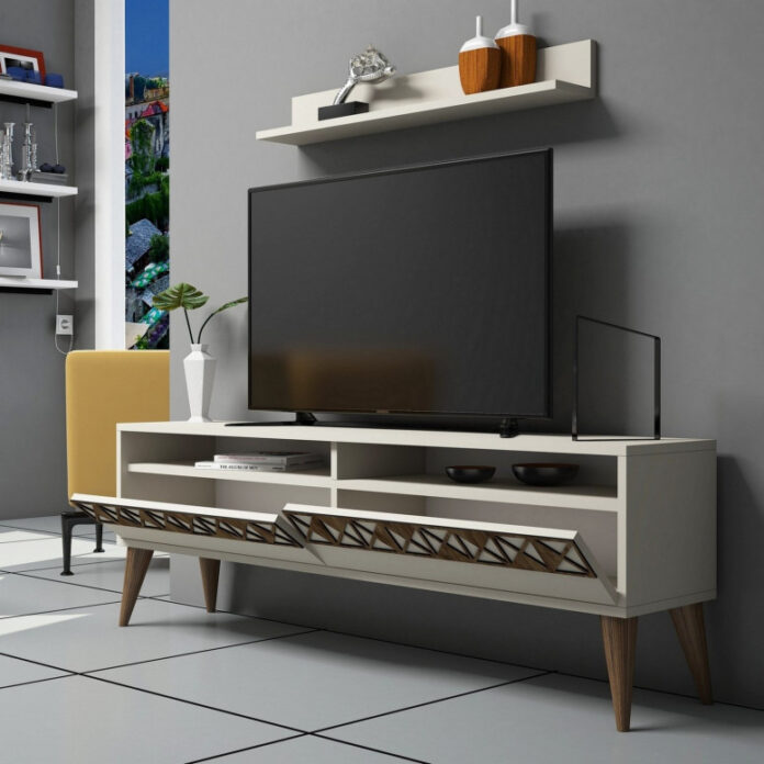 Ansamblu Comoda TV Line Cream Ansamblu Comoda TV Line Cream