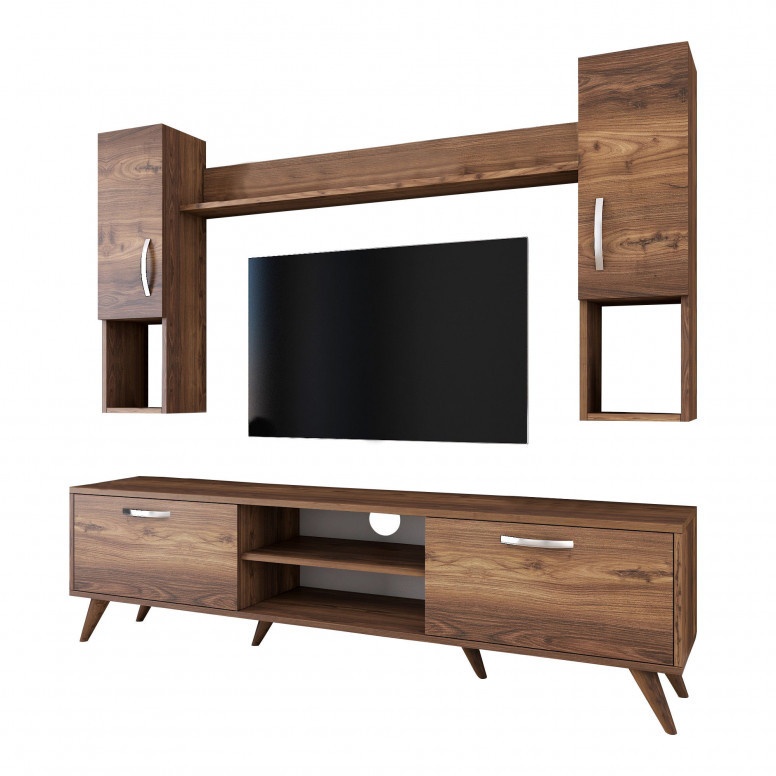 Ansamblu Comoda TV M27 Walnut Ansamblu Comoda TV M27 Walnut