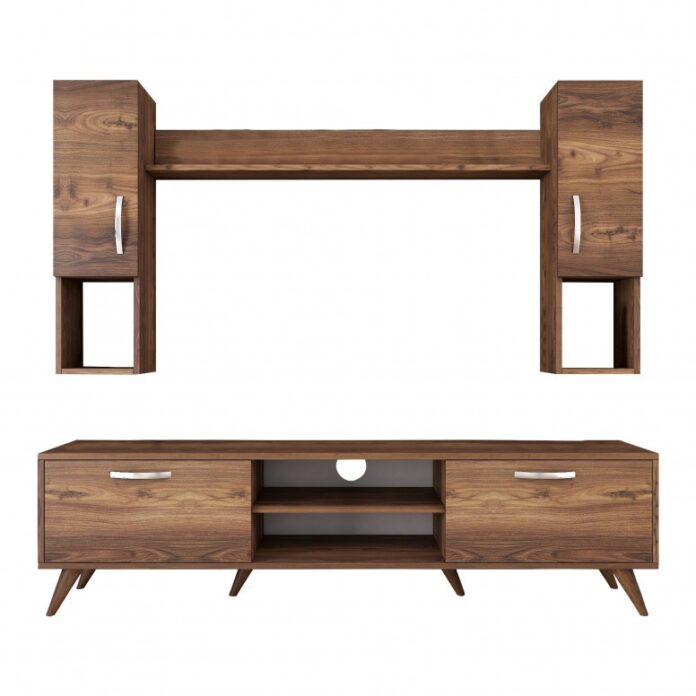 Ansamblu Comoda TV M27 Walnut Ansamblu Comoda TV M27 Walnut