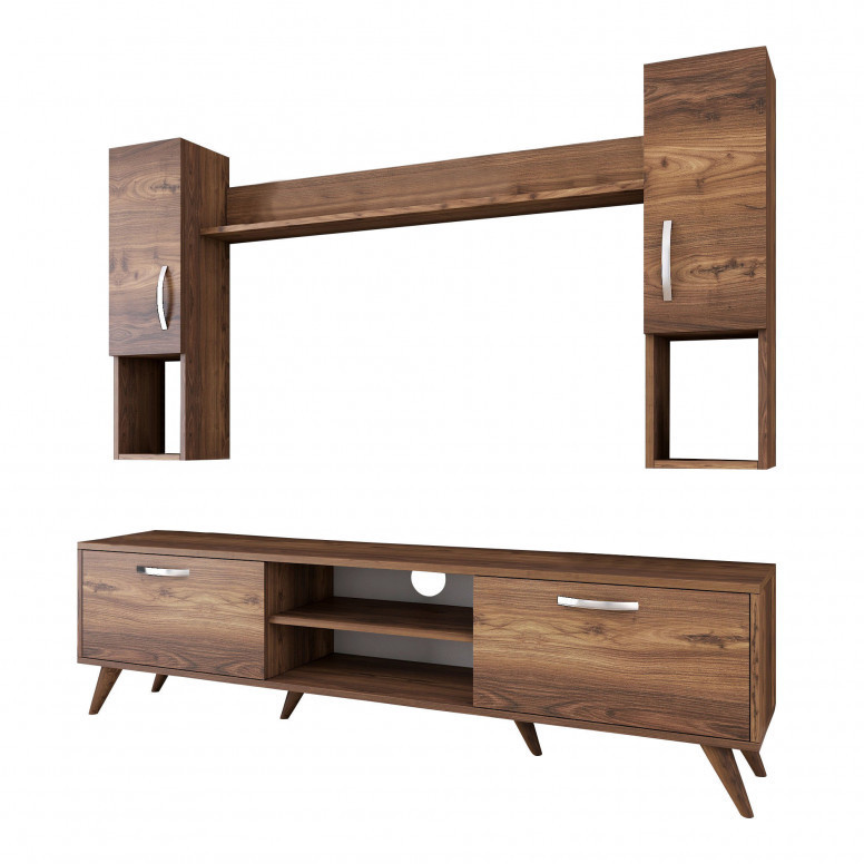 Ansamblu Comoda TV M27 Walnut Ansamblu Comoda TV M27 Walnut