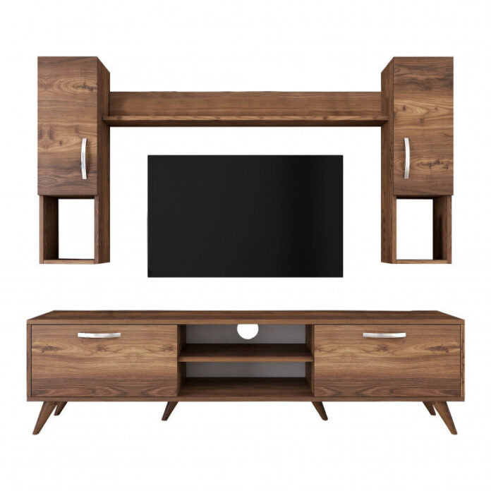 Ansamblu Comoda TV M27 Walnut Ansamblu Comoda TV M27 Walnut