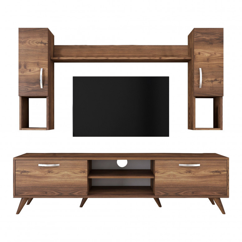 Ansamblu Comoda TV M27 Walnut Ansamblu Comoda TV M27 Walnut
