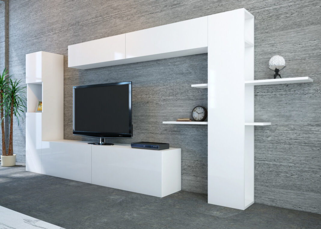 Ansamblu Comoda TV Maxi Alb Ansamblu Comoda TV Maxi Alb