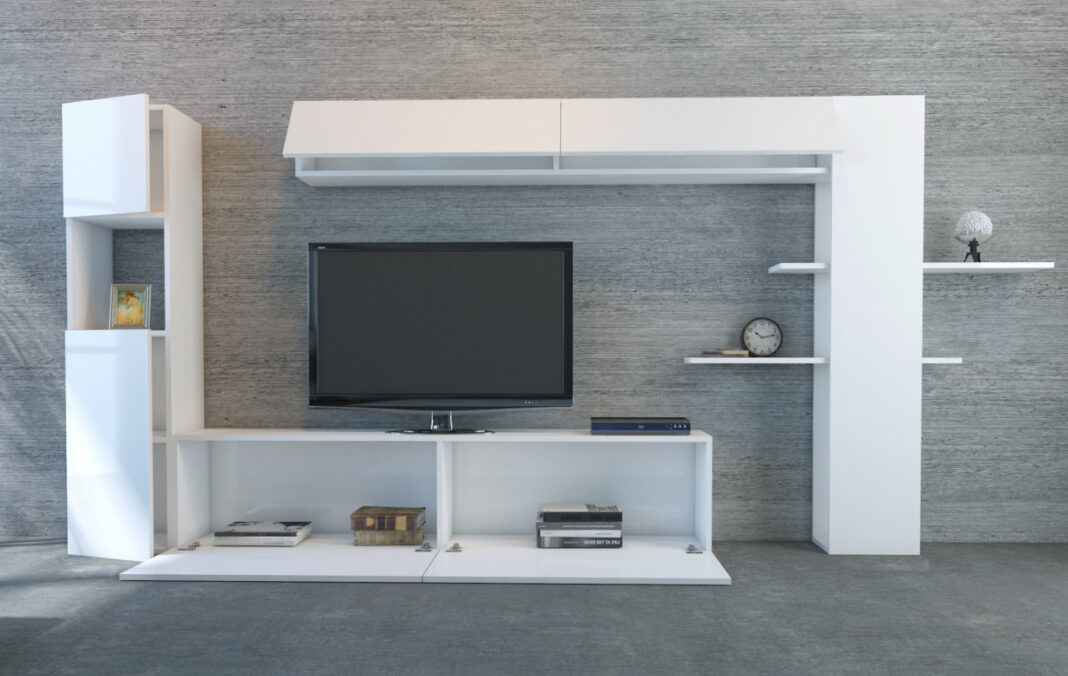 Ansamblu Comoda TV Maxi Alb Ansamblu Comoda TV Maxi Alb