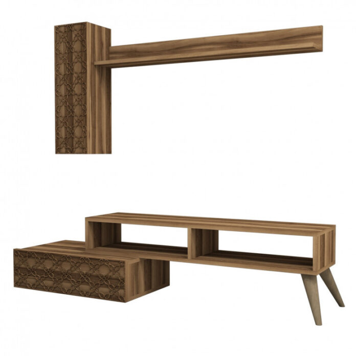 Ansamblu Comoda TV Planet Walnut Ansamblu Comoda TV Planet Walnut