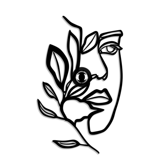 Aplica Flower Faced Negru Aplica Flower Faced Negru