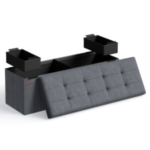 Banca de depozitare, Songmics, 110 x 38 x 38 cm, 300 Kg, LSF277G01, Gri Banca de depozitare, Songmics, 110 x 38 x 38 cm, 300 Kg, LSF277G01, Gri
